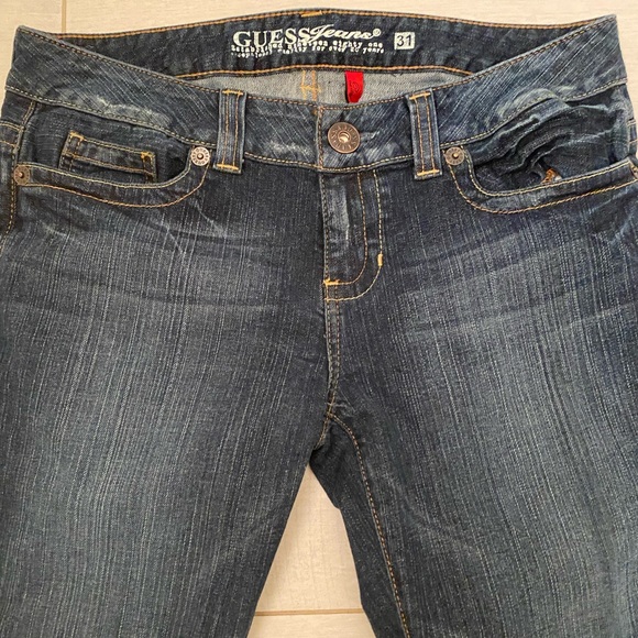Gently Worn Size 31 Guess Daredevil Skinny Leg Jeans Ankle Grazer - Picture 5 of 14